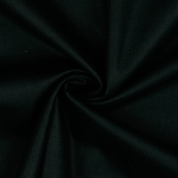 Tissu popeline 100% coton - Noir charbon 01 - Oeko-tex (prix pour 10cm)