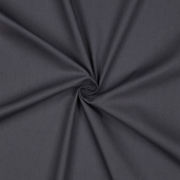 Tissu popeline 100% coton - gris foncé 002 - Oeko-tex (prix pour 10cm)