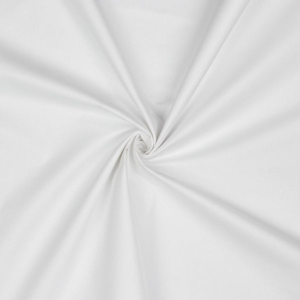 Tissu popeline 100% coton - blanc pur 04 - Oeko-tex (prix pour 10cm)