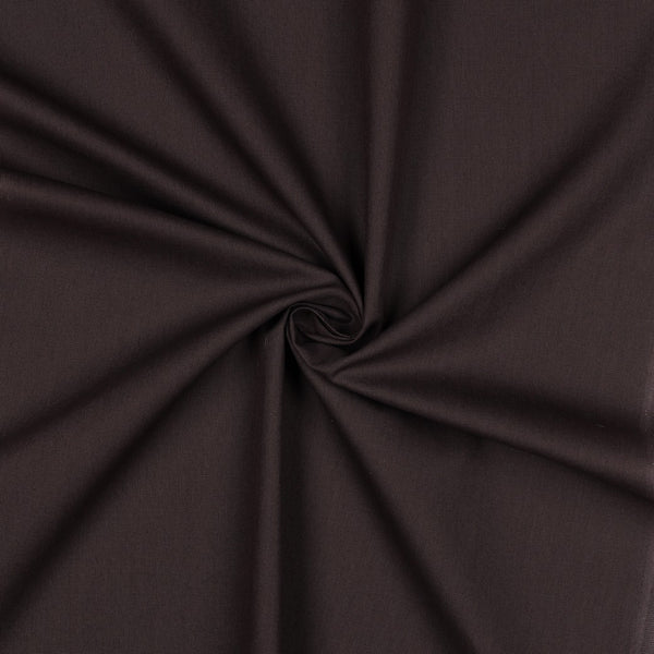 Tissu popeline 100% coton - marron foncé 009 - Oeko-tex (prix pour 10cm)