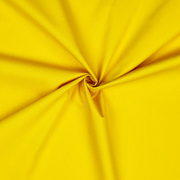 Tissu popeline 100% coton - jaune soleil 30 - Oeko-tex (prix pour 10cm)