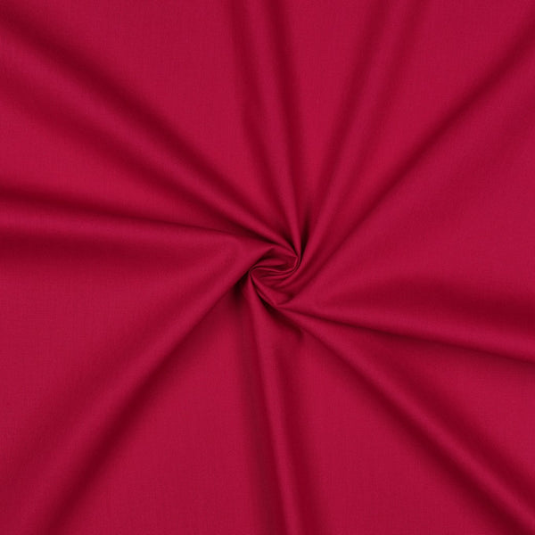 Tissu popeline 100% coton - cerise 040 - Oeko-tex (prix pour 10cm)