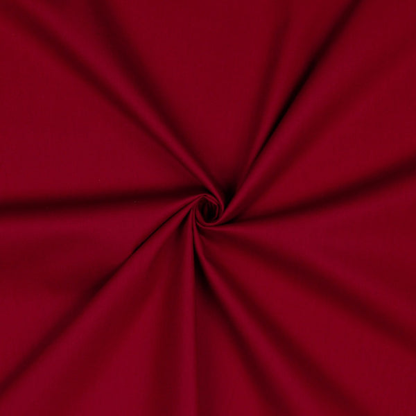 Tissu popeline 100% coton - rouge foncé/bordeaux 41- Oeko-tex (prix pour 10cm)