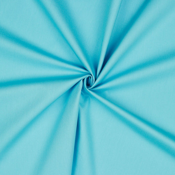 Tissu popeline 100% coton - bleu ciel - Oeko-tex (prix pour 10cm)