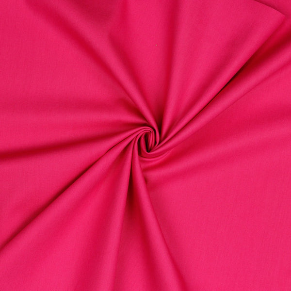 Tissu popeline 100% coton - rose fuchsia - Oeko-tex (prix pour 10cm)