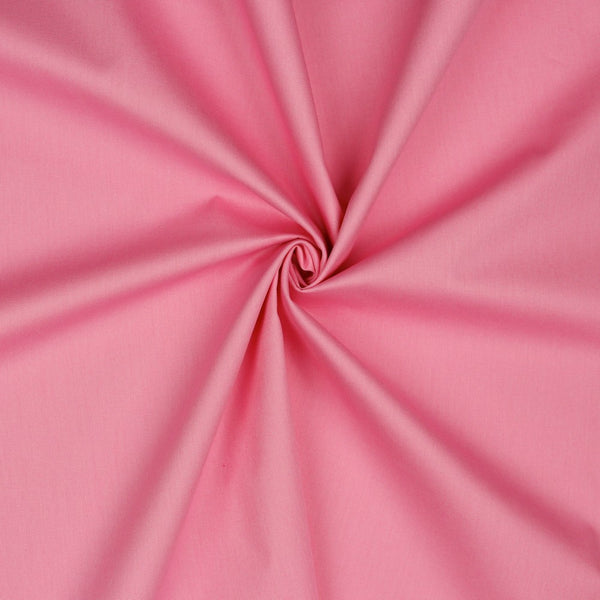 Tissu popeline 100% coton - rose bonbon 56 - Oeko-tex (prix pour 10cm)