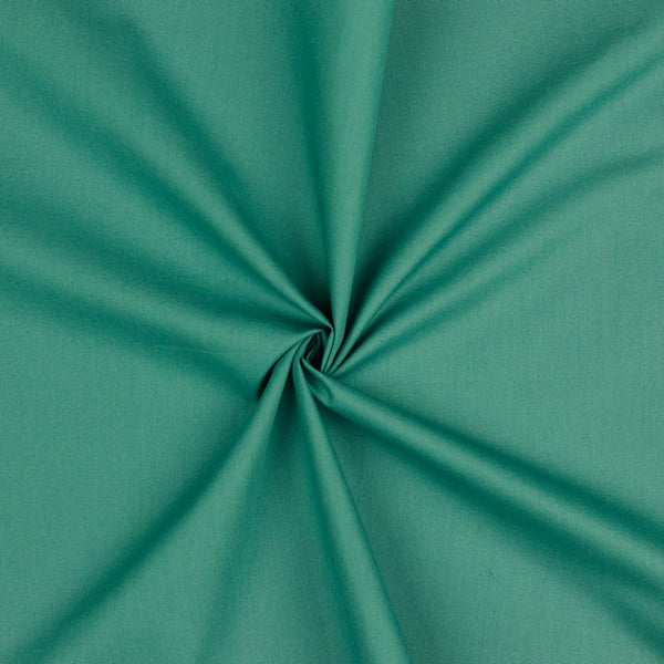 Tissu popeline 100% coton - vert turquoise - Oeko-tex (prix pour 10cm)