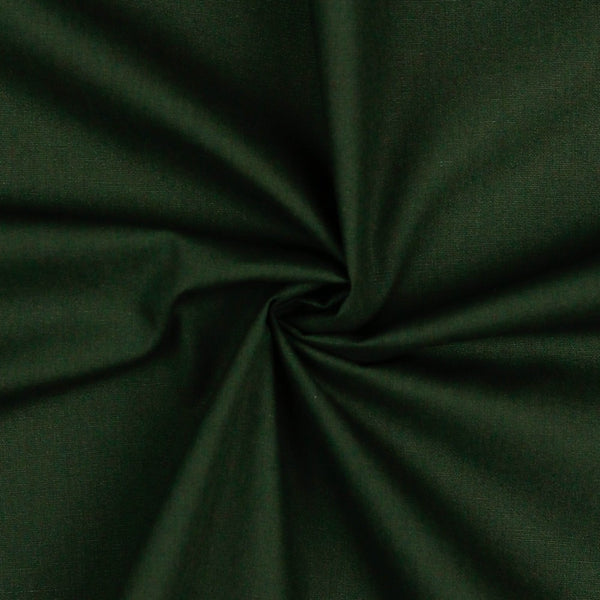 Tissu popeline 100% coton - vert kaki foncé - Oeko-tex (prix pour 10cm)