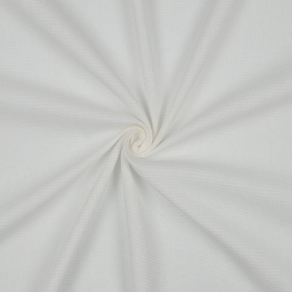 Coton nid d'abeille mini waffle uni blanc 100% coton oeko-tex (prix pour 10cm)