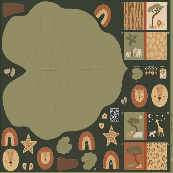 Panneau tapis de jeu pour bébé - safari (prix pour le panneau)