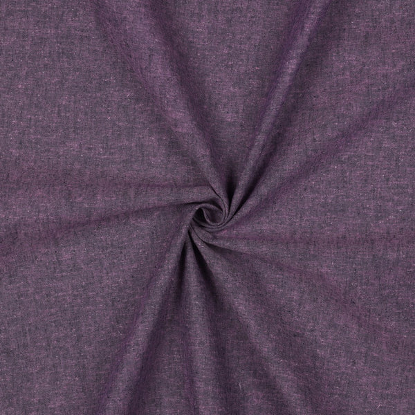 Lin coton teint mauve/bleu certifié oeko-tex (prix pour 10cm)