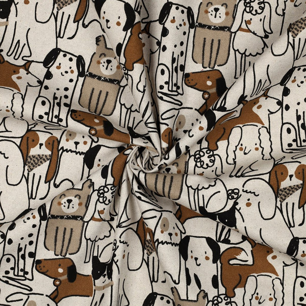 Canvas "petits chiens" certifié oeko-tex  (prix pour 10cm)