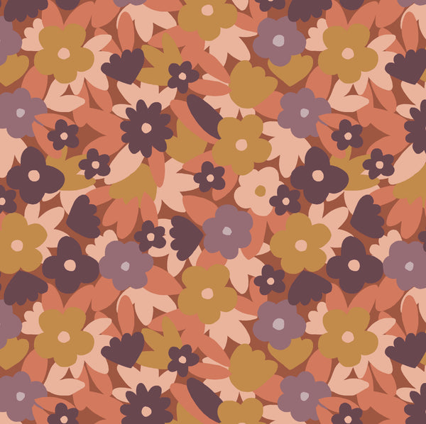 Soft sweat flowers cognac (prix pour 10cm)