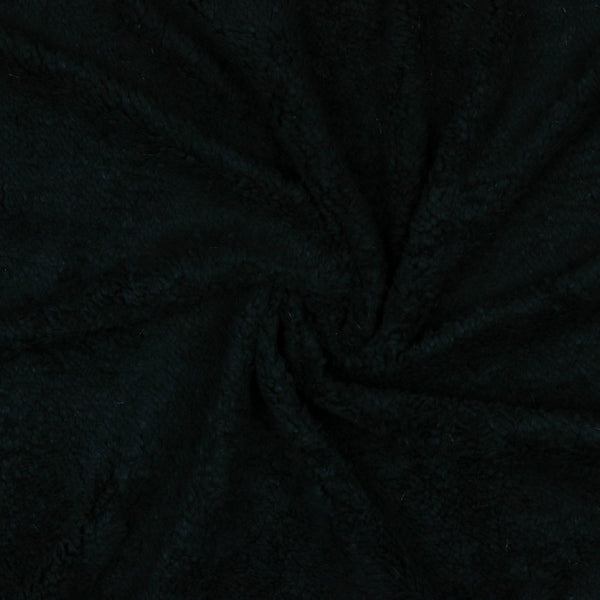 Teddy fur noir tout doux oeko-tex (prix pour 10cm)