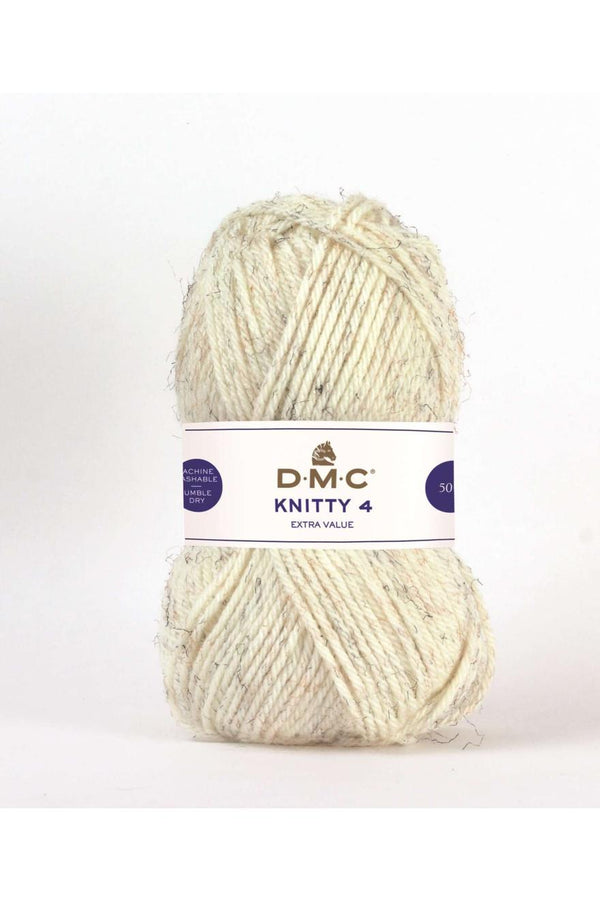DMC - Knitty 4 - blanc/gris chiné 930  (prix pour 1 pelote)