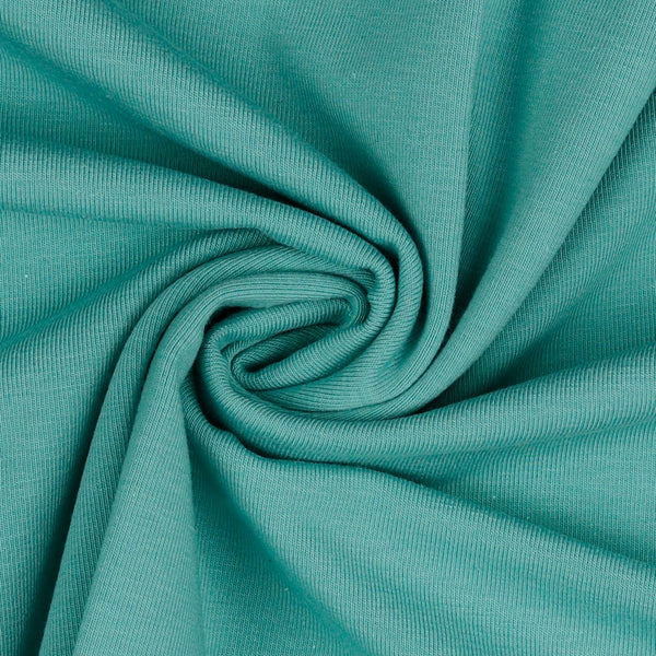 Jersey uni menthe foncé certifié Oeko-tex (prix pour 10cm)