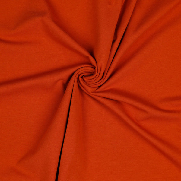 Jersey uni terracotta certifié Oeko-tex (prix pour 10cm)