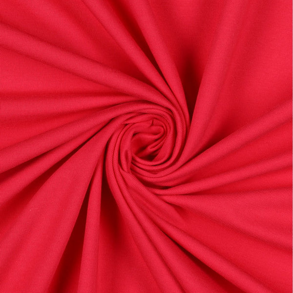 Jersey uni rouge rosé certifié Oeko-tex (prix pour 10cm)