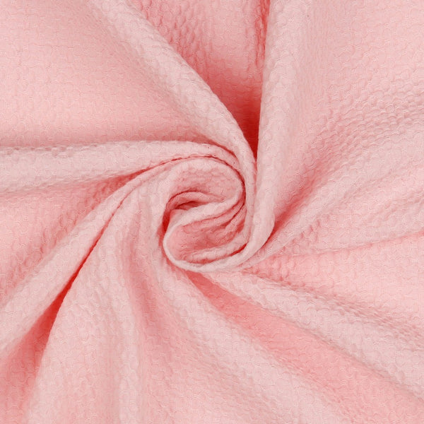 Coupon de 3m de jacquard de coton rose - certifié oeko-tex  (prix pour le coupon)