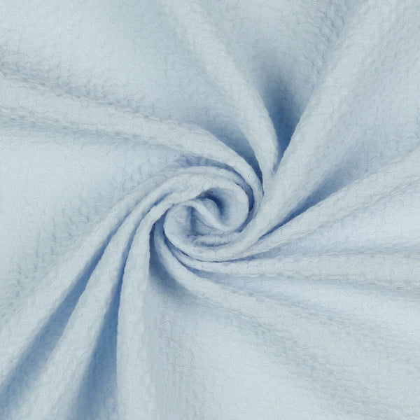Coupon de 3m de jacquard de coton bleu clair - certifié oeko-tex  (prix pour le coupon)