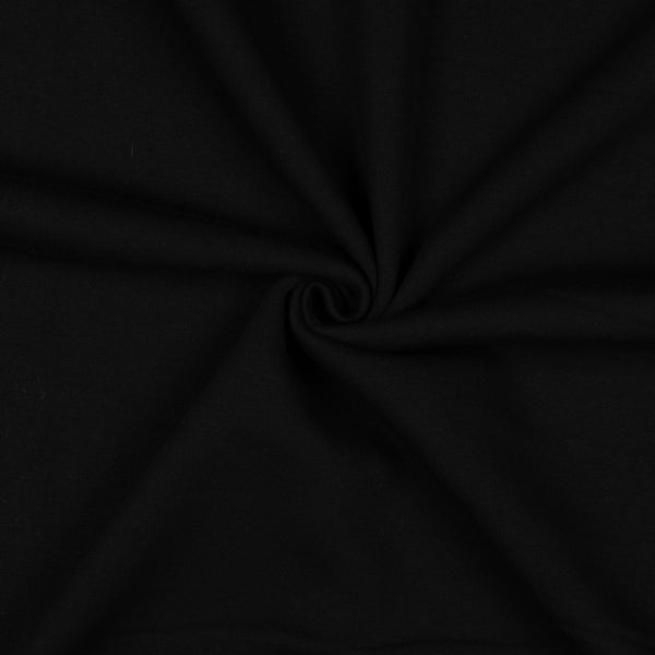 Sweat épais uni  noir 01 - certifié oeko-tex (prix pour 10cm)