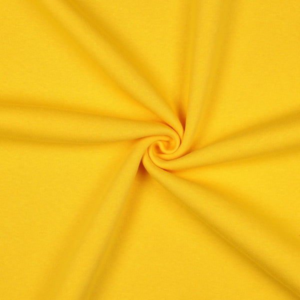 Sweat épais uni jaune 09 - certifié oeko-tex (prix pour 10cm)