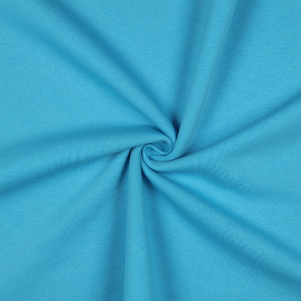 Sweat épais uni turquoise 43 - certifié oeko-tex (prix pour 10cm)