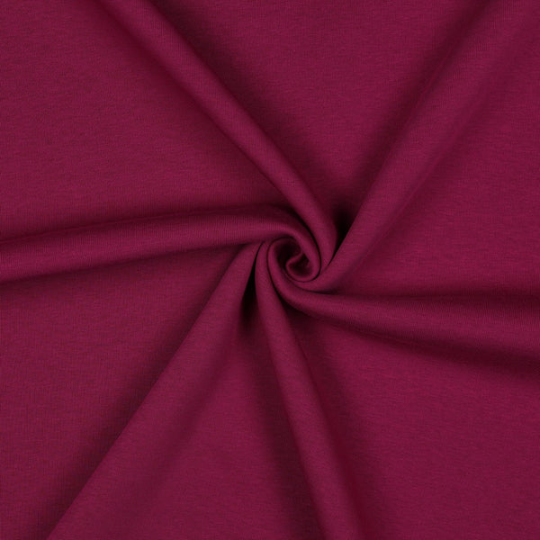 Sweat épais uni lie de vin 60 - certifié oeko-tex (prix pour 10cm)
