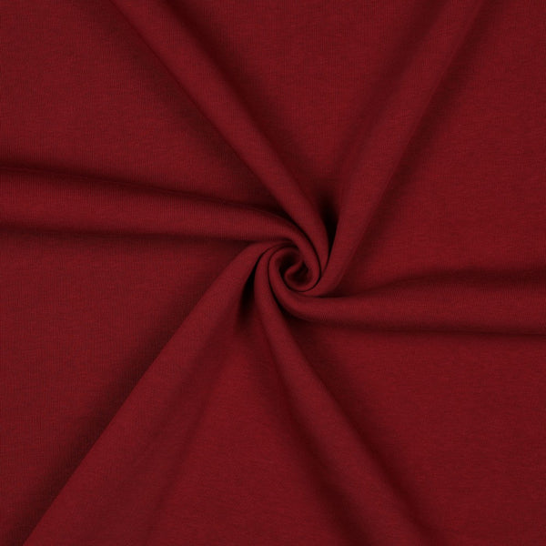 Sweat épais uni dark red - 085 - certifié oeko-tex (prix pour 10cm)
