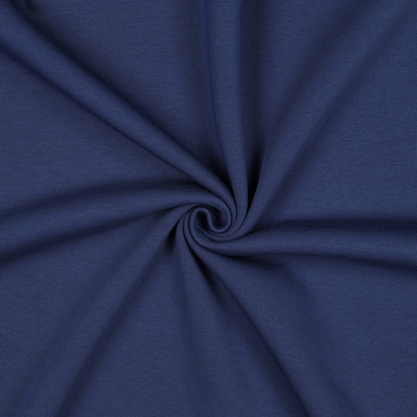Sweat épais uni bleu 117 - certifié oeko-tex (prix pour 10cm)