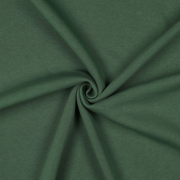 Sweat épais uni vert forêt 118 - certifié oeko-tex (prix pour 10cm)