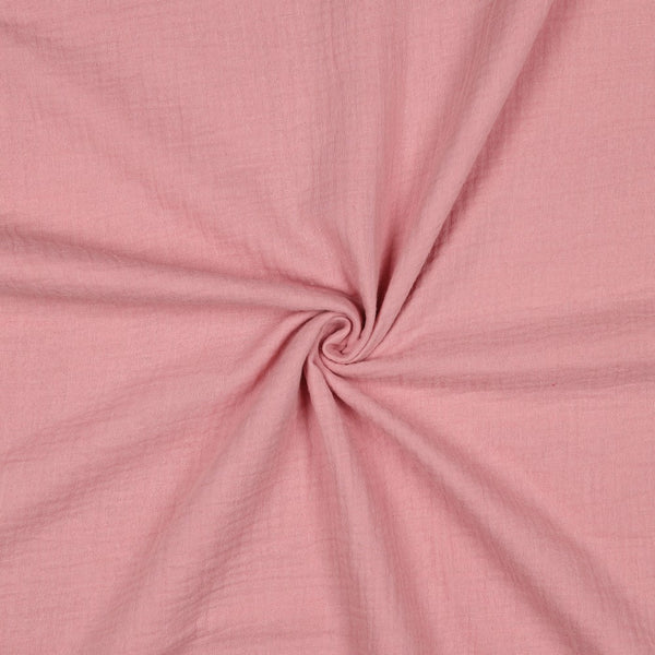 Double gaze unie rose 07 certifiée oeko-tex (prix pour 10cm) (Copie)