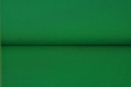 Bord cote tubulaire vert jungle - Oeko-tex( prix par 10cm)