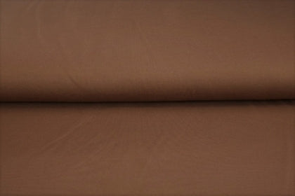 Jersey de coton uni couleur chocolat - S030 certifié Oeko-tex (prix pour 10cm)