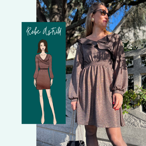 Patron pochette de la robe et top Astrild de Instinct Couture (taille 32 à 52)