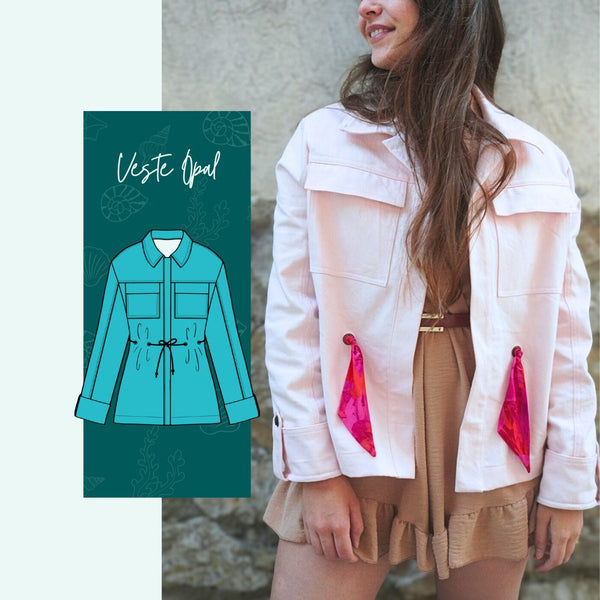 PDF- patron digital de la veste Opal de Instinct Couture (taille 32 à 52)