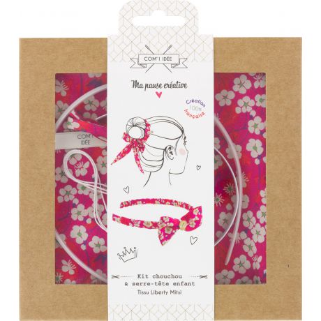 Kit couture chouchou et serre-tête enfant en liberty Mitsi - (prix pour le kit)