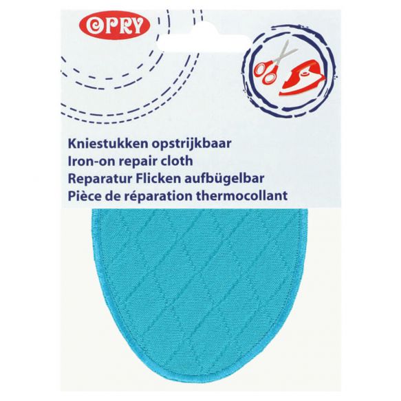 Renfort thermocollant - Coudière/genouillère à carreaux bleu (la paire)