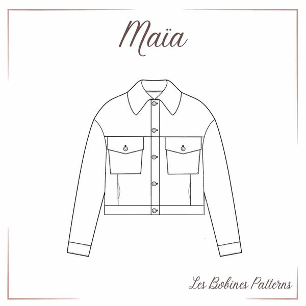 PDF - Patron digital de la veste Maïa des Bobines Patterns du 34 au 56 (fr)