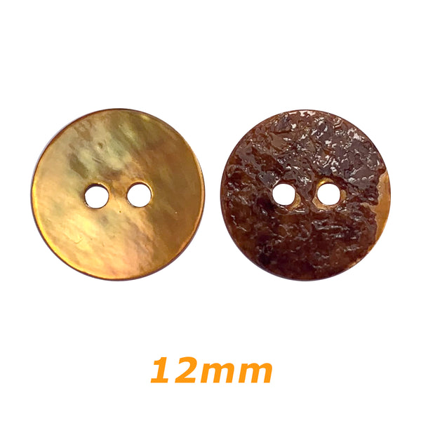 Boutons nacre 12mm - abricot (prix à la pièce)