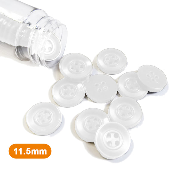 Boutons chemise blanc 11,5mm  (prix à la pièce)