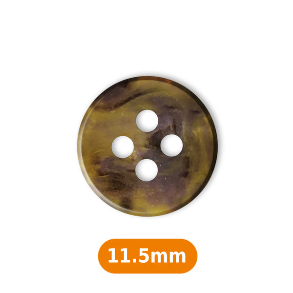 Boutons chemise fauve marbré 11,5mm  (prix à la pièce)