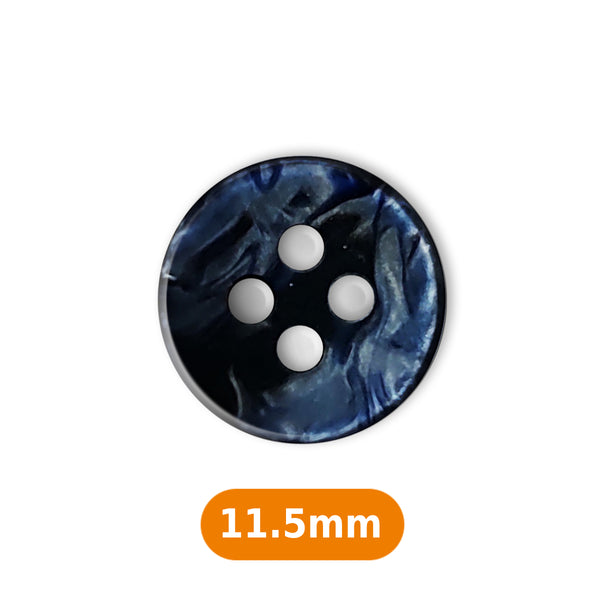 Boutons chemise gris bleuté marbré 11,5mm  (prix à la pièce)