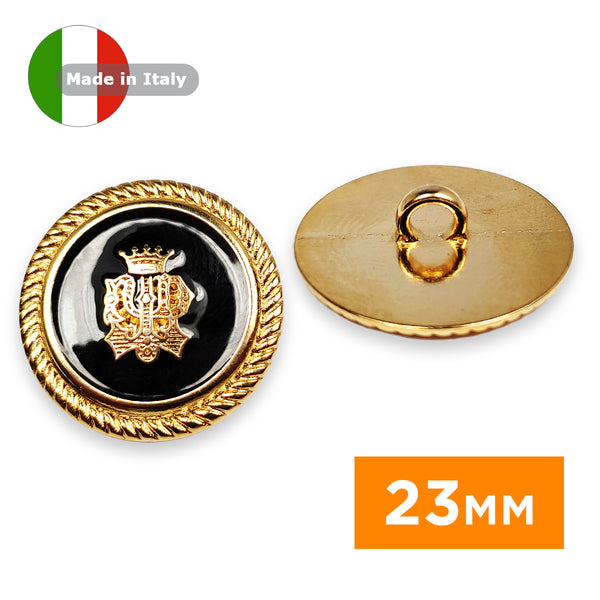 Boutons blazer en métal à pied - 23mm (prix à la pièce)