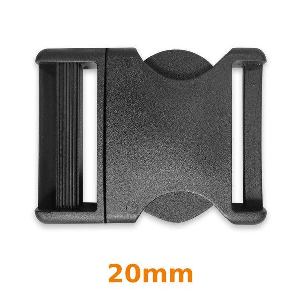 Boucle coulissante noire - 20mm (prix pour la boucle)
