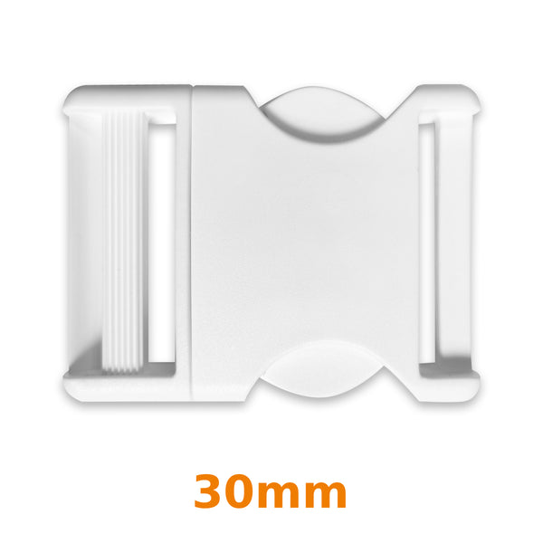 Boucle coulissante blanche - 30mm (prix pour la boucle)