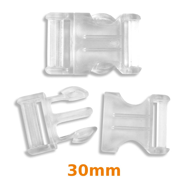 Boucle coulissante transparente - 30mm (prix pour la boucle)
