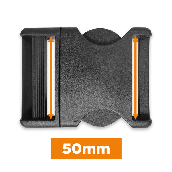 Boucle coulissante noire - 50mm (prix pour la boucle)