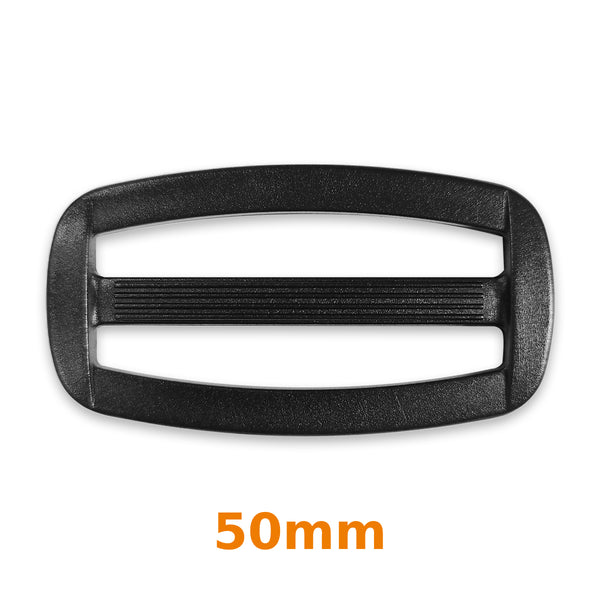 Boucles antiglisse pour sangles / sac banane - 50mm - noir  (prix à la pièce)