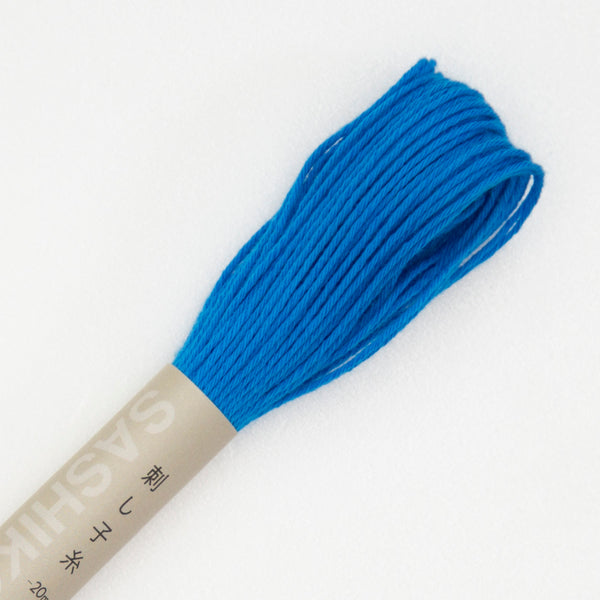 Fil sashiko de marque Olympus - bleu vif n°27 - 20m (prix à la pièce)